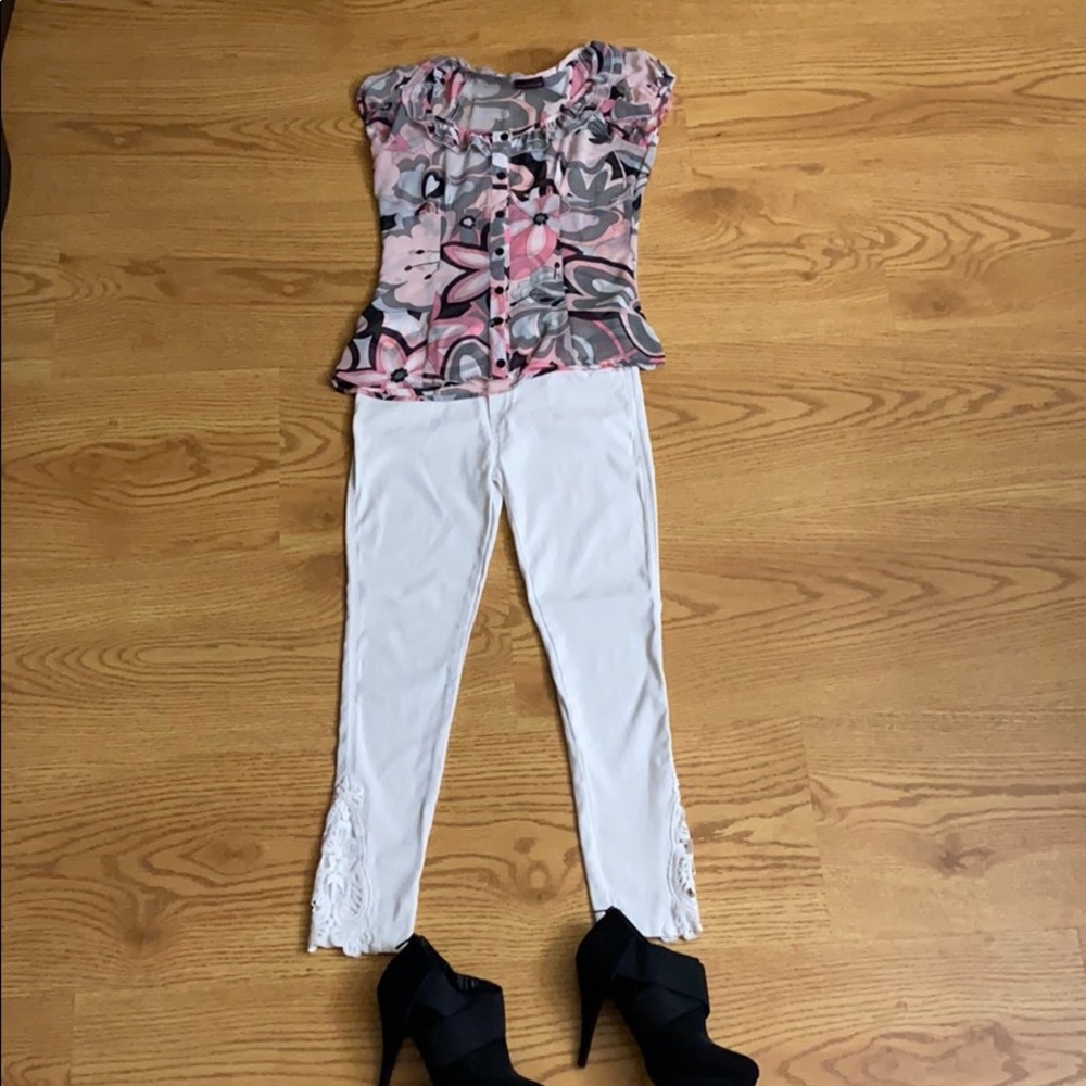 Tempted Hearts Blouse-Sz-Small